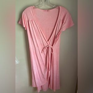 Fresh Produce Wrap Dress Size Large Pink